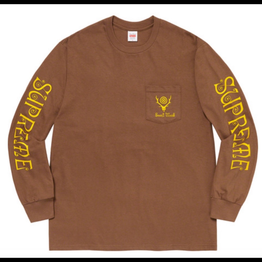 Supreme south2 west8 long sleeve pocket tee XL